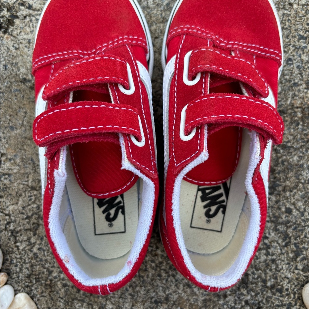 Vans Old Skool V Red/White Sneakers